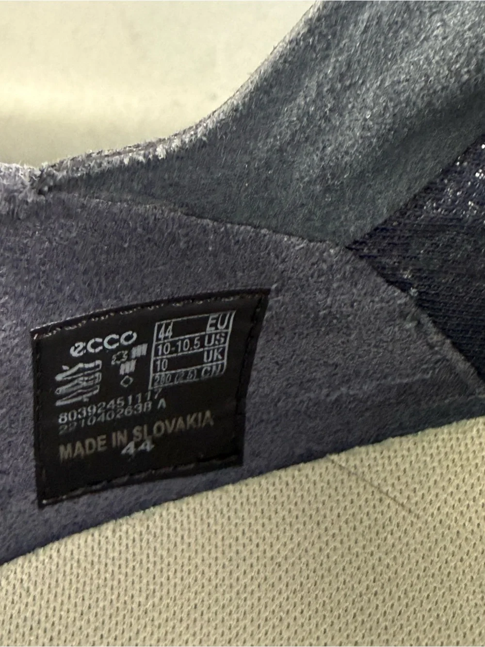 ECCO Men's Zipflex navy blue sneaker shoes men’s size 10-10.5